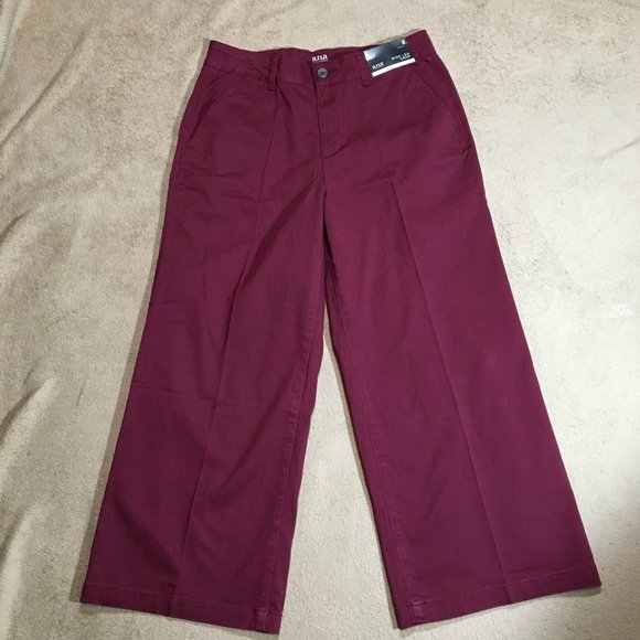 a.n.a Pants - a.n.a Wide Leg Crop Wine Color Pant NWT